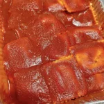 Cheese Ravioli in Mom’s Gravy