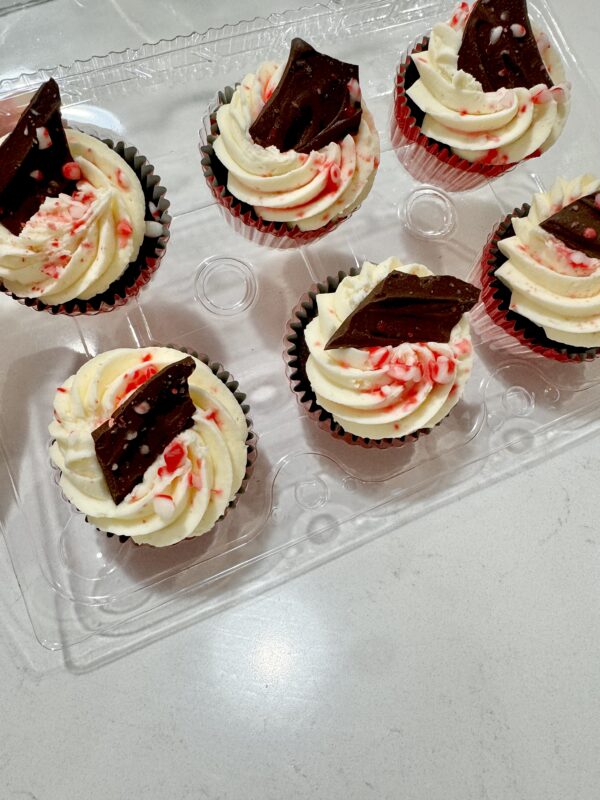 Specialty Cupcakes – Peppermint (red)