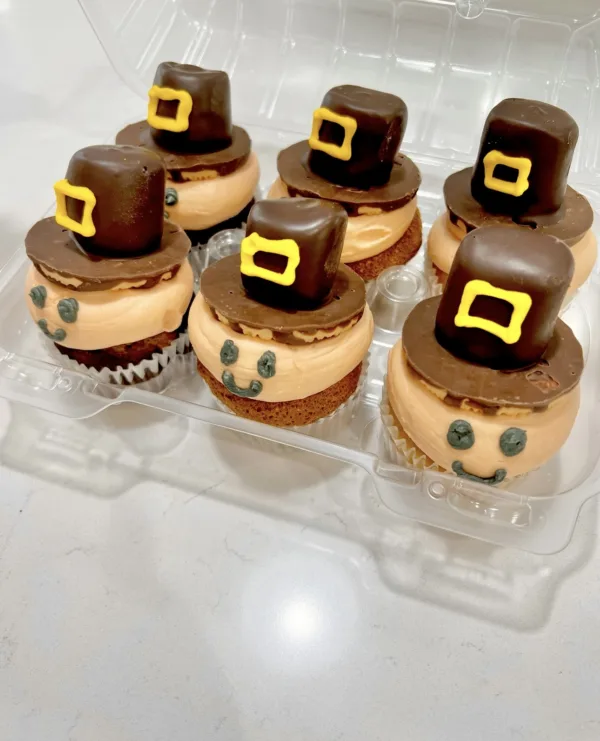 Half Dozen Pilgrim Cupcakes