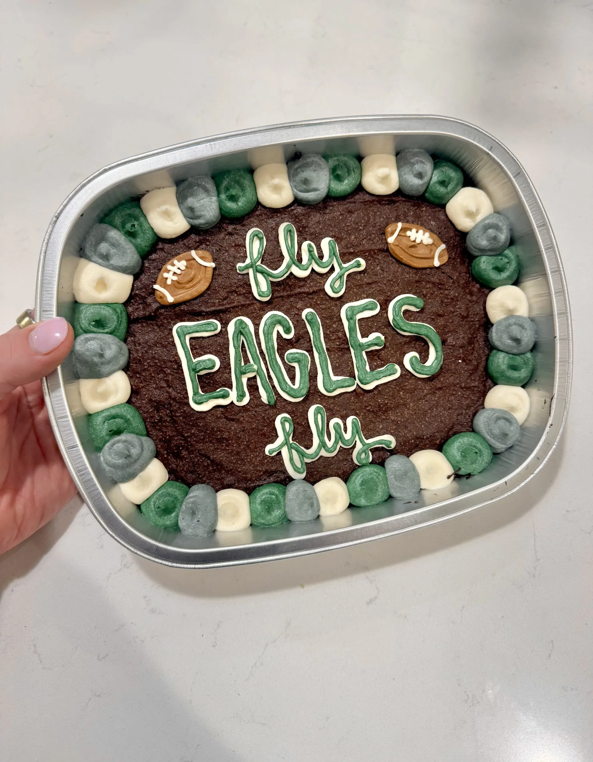 Fly Eagles Fly Fudge Brownie Cake