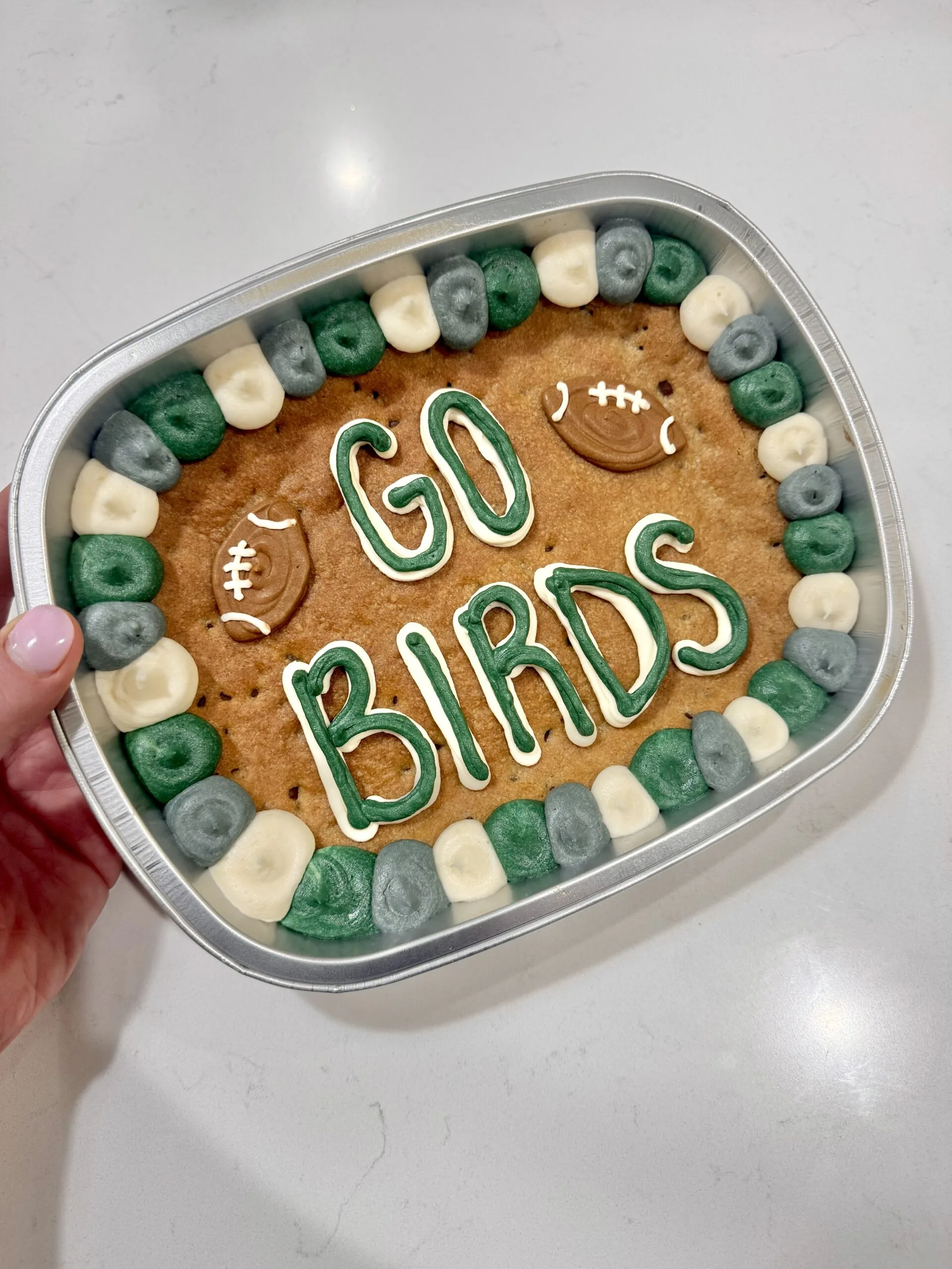 Go Birds Chocolate Chip Cookie Cake